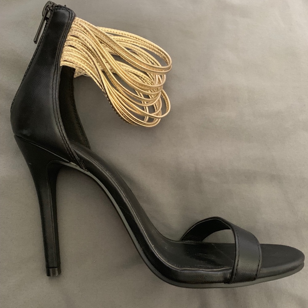 Black open toed heels